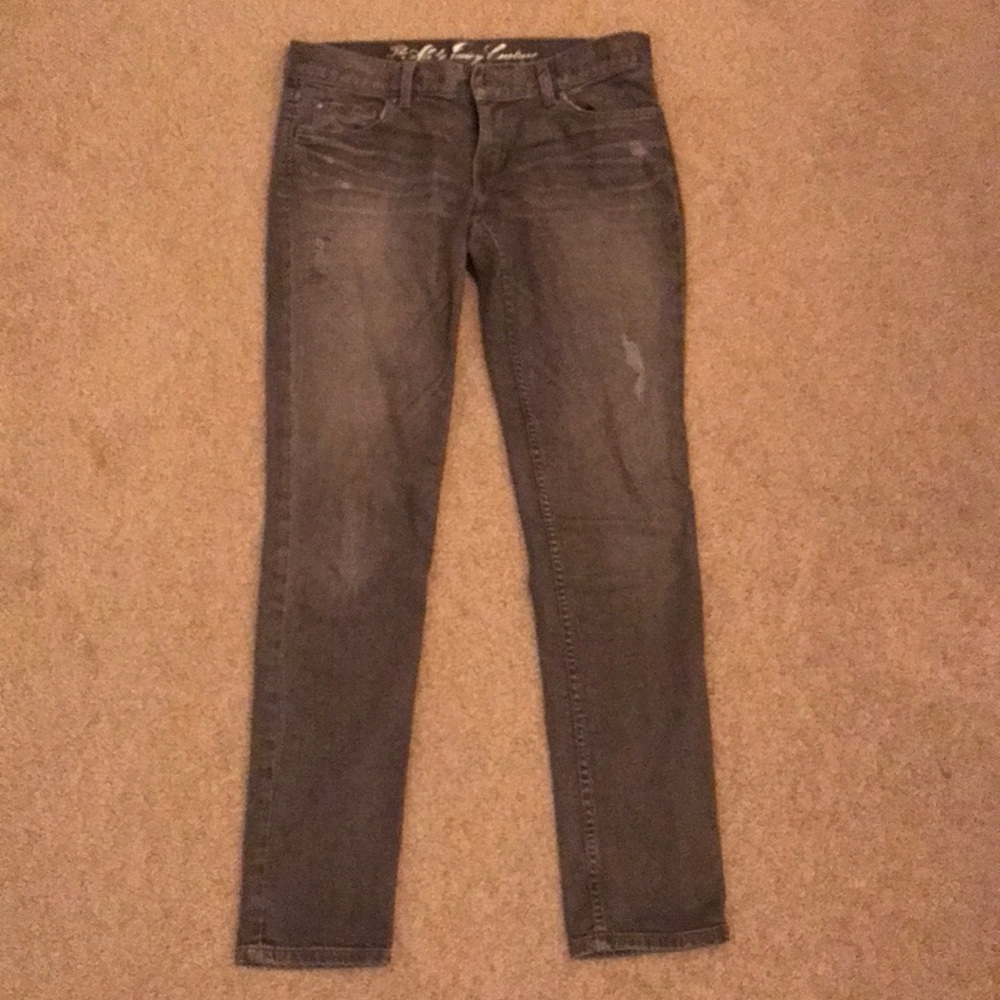 Juicy couture grey ripped skinny jeans size 28 low